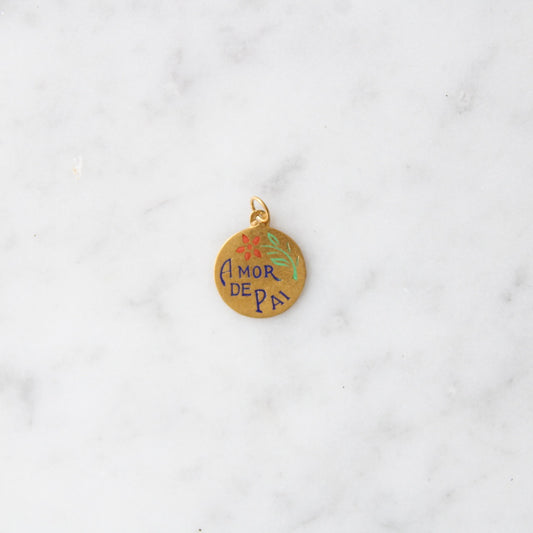 "Amor de Pai" (Vaderliefde) Disk Pendant