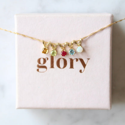 Multi Gem Twist Necklace