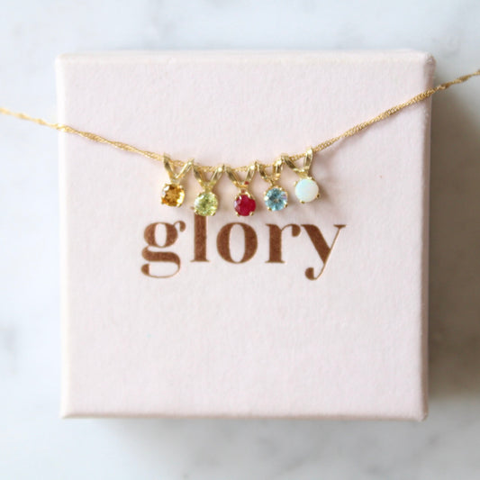 Multi Gem Twist Necklace