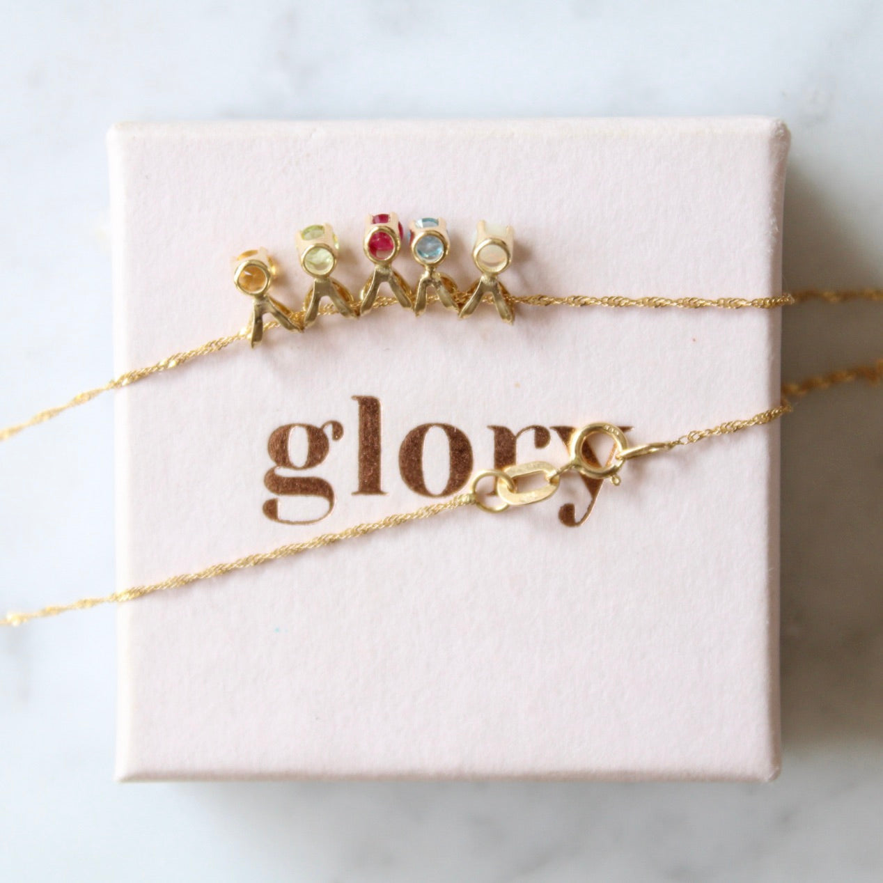 Multi Gem Twist Necklace