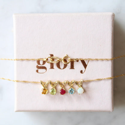 Multi Gem Twist Necklace