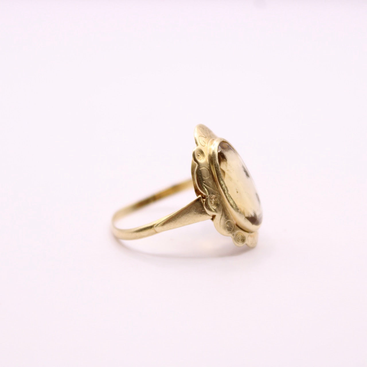 Citrine Flower Ring