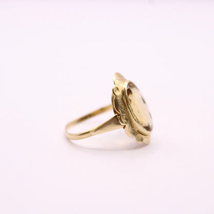Citrine Flower Ring