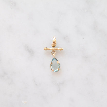 Topaz Teardrop & T-Bar Pendant