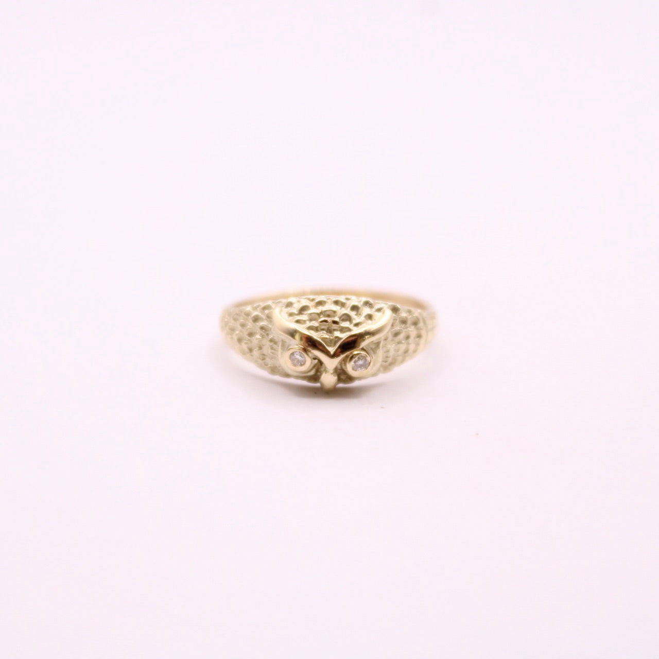 Diamond Owl Ring