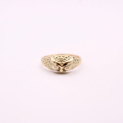 Diamond Owl Ring