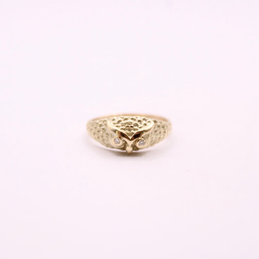 Diamond Owl Ring