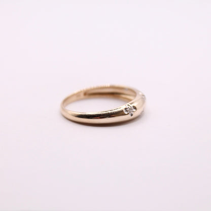 Diamond Flower Band Ring