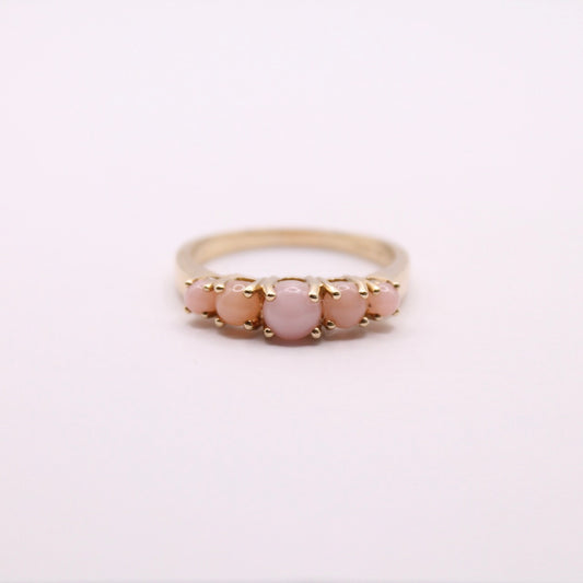 Pink Opal Row Ring