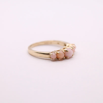 Pink Opal Row Ring