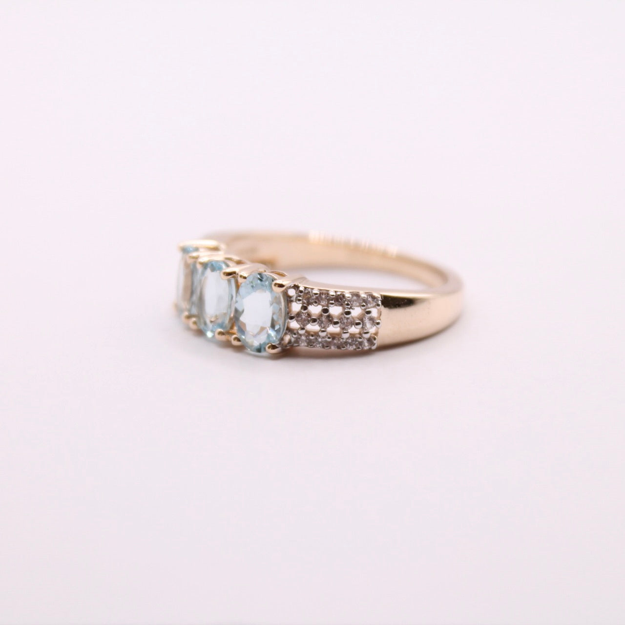 Bold Aquamarine Trilogy Ring