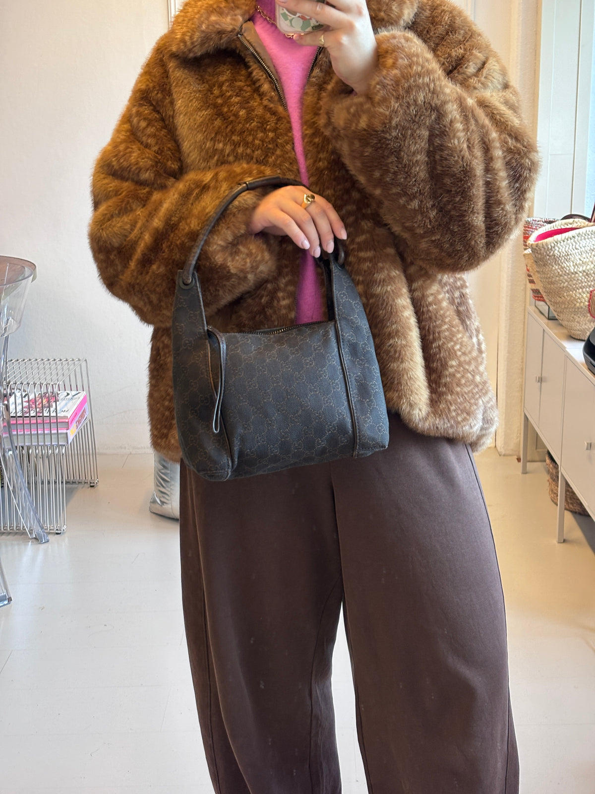 Gucci GG Canvas Hobo Hand Bag