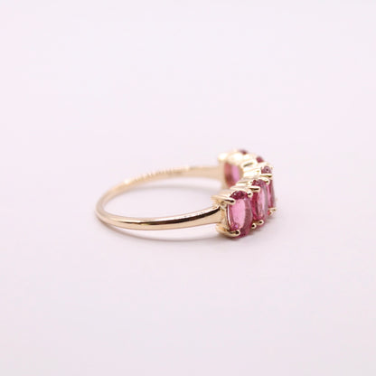 Rubellite Row Ring