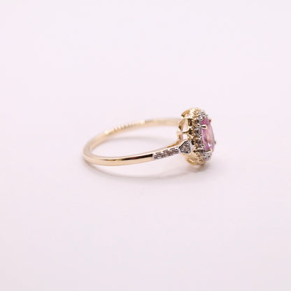 Padparadscha Sapphire Cluster Ring