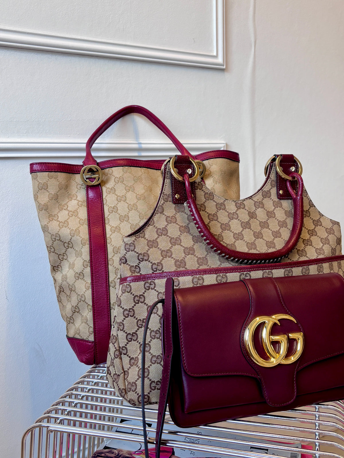 Gucci GG Canvas Hobo Tote Bag