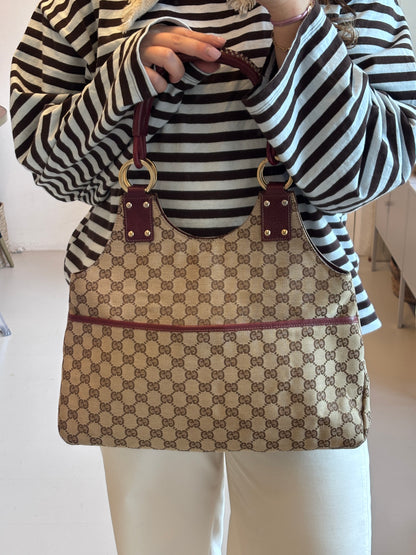 Gucci GG Canvas Hobo Tote Bag