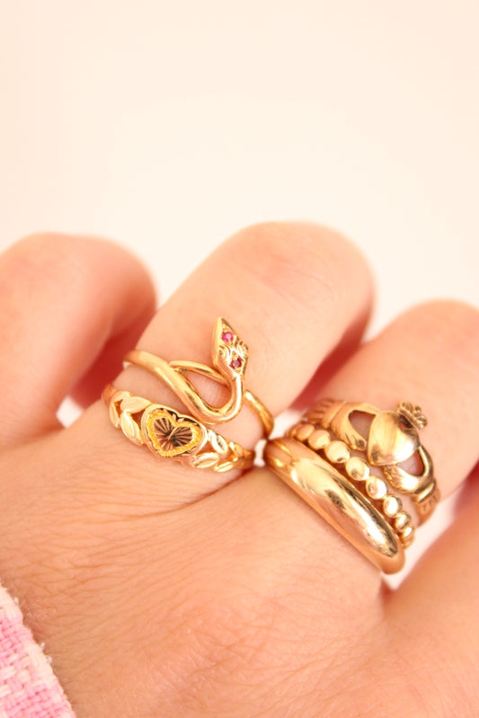 Ruby Snake Ring