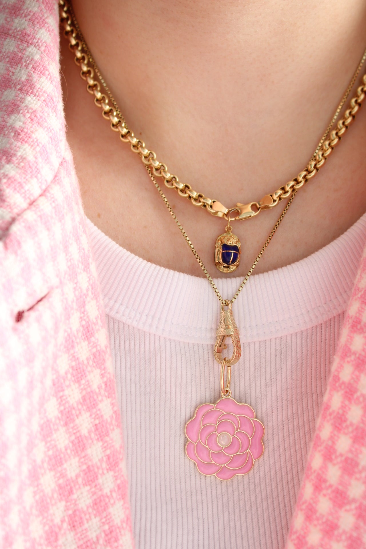 Lapis Scarab Charm