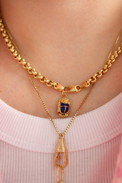 Lapis Scarab Charm