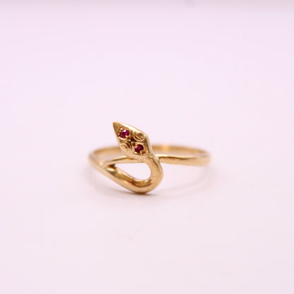 Ruby Snake Ring