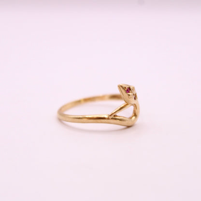 Ruby Snake Ring