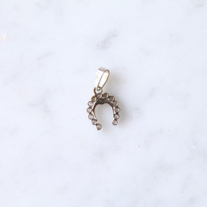 White Gold Diamond Horseshoe Pendant