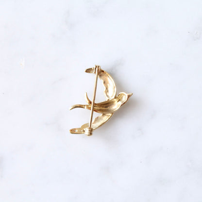 Diamond Swallow Brooch/Pendant