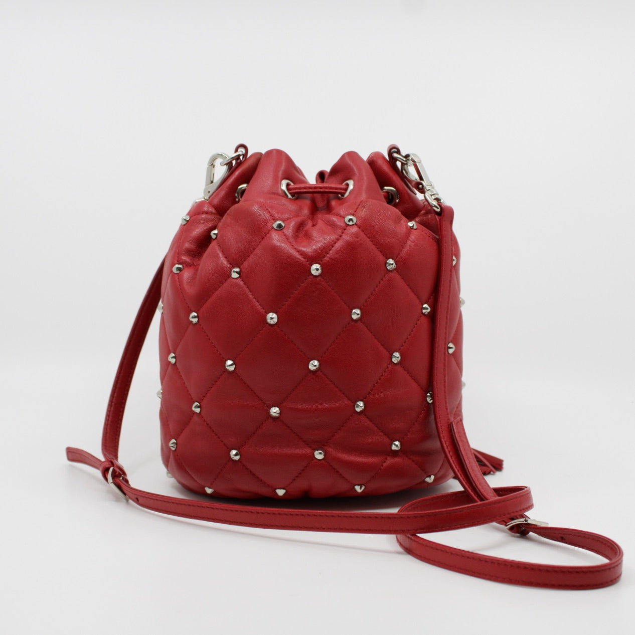 Miu Miu Studded Bucket Shoulder Bag