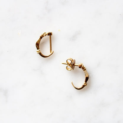 Diamond Half Hoop Earrings