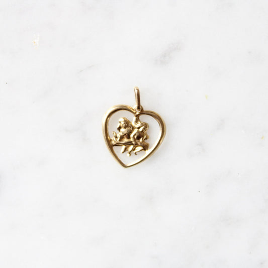 Gemini Heart Charm