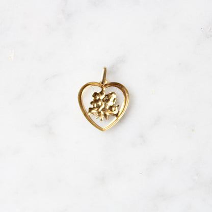Gemini Heart Charm
