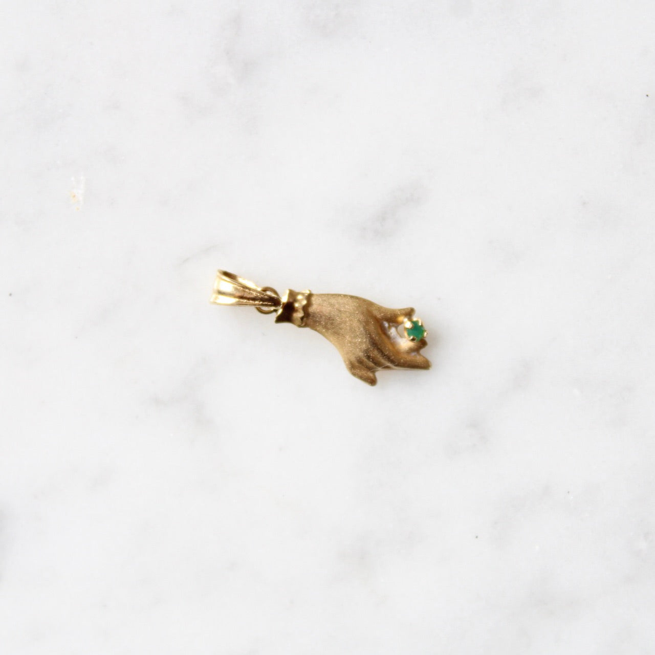 Emerald Hand Charm