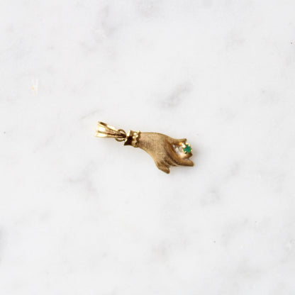 Emerald Hand Charm