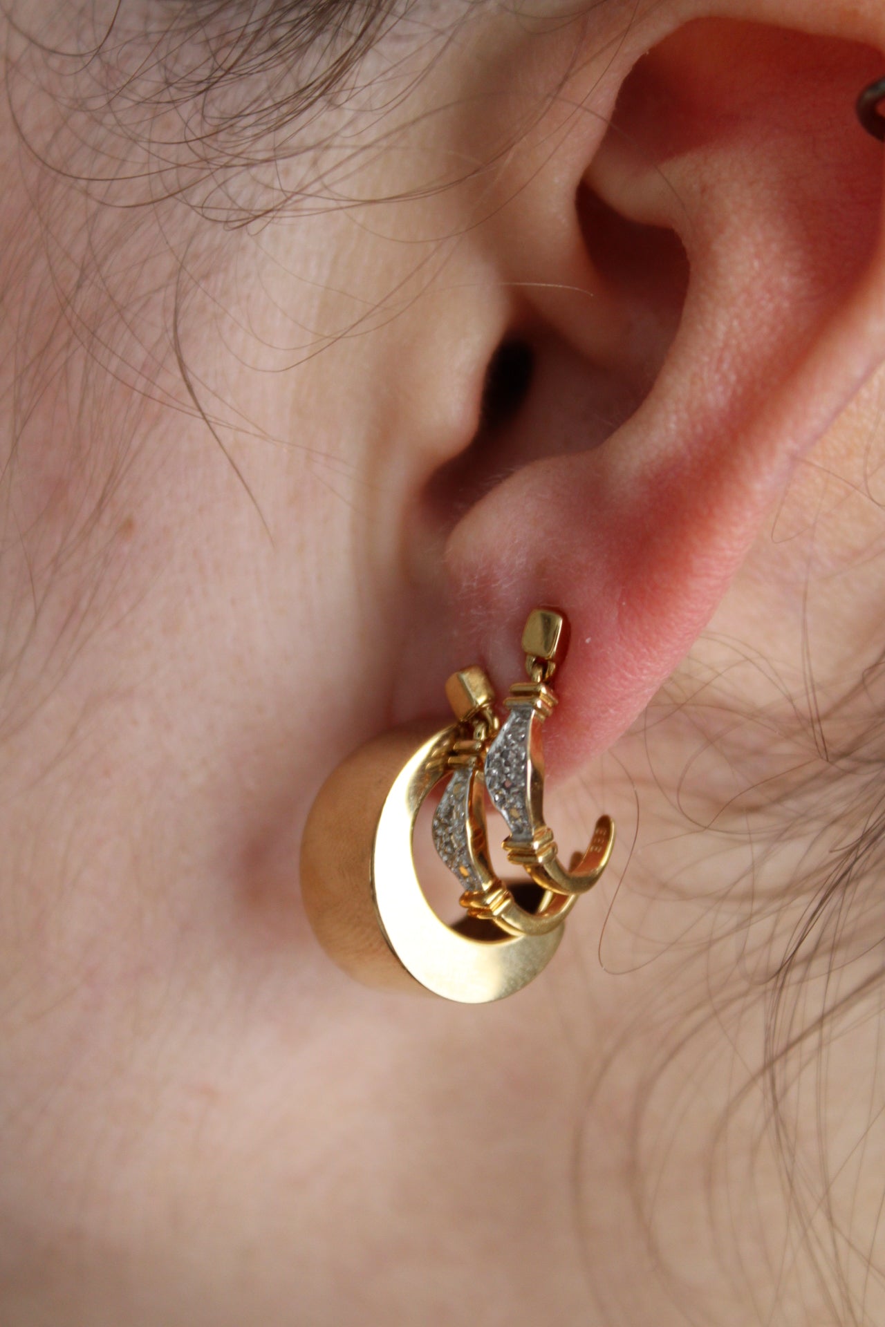 Bold Half Hoop Earrings