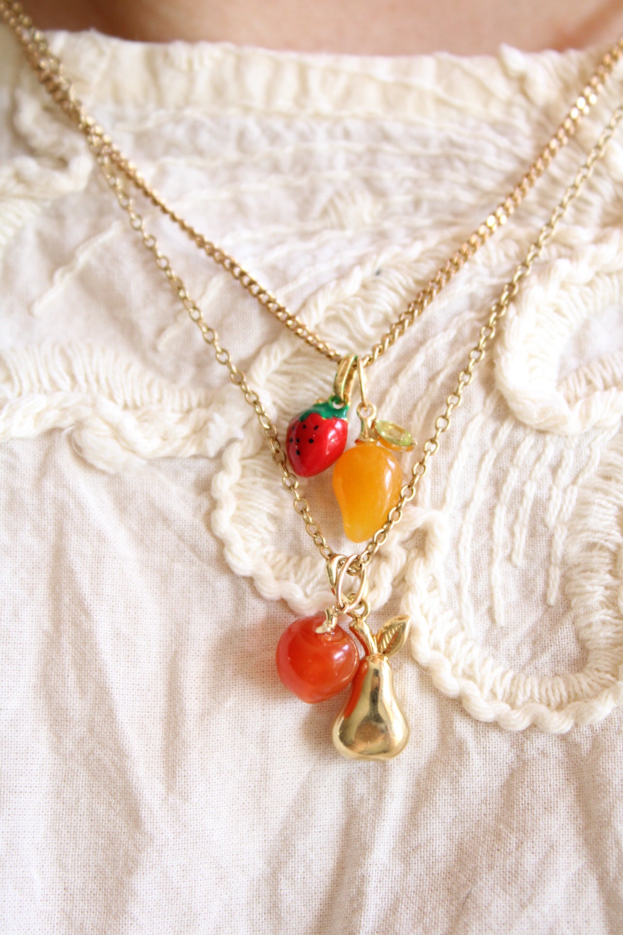 Enamel Strawberry Charm