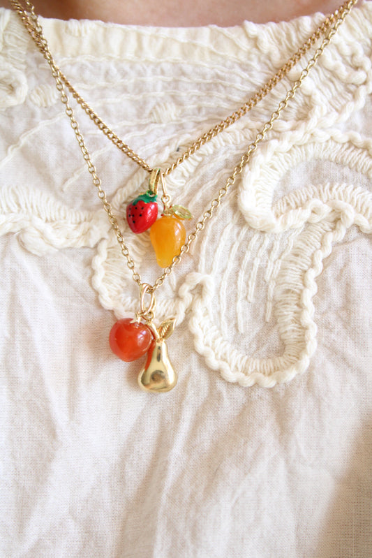 Enamel Strawberry Charm