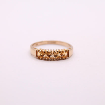 Citrine Row Ring