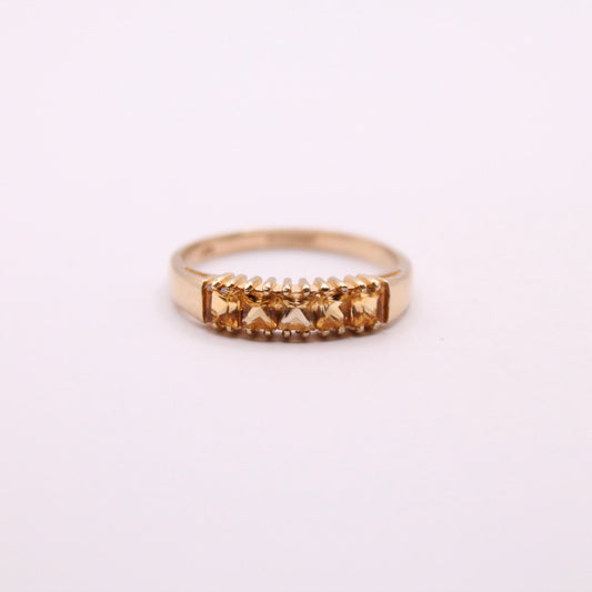 Citrine Row Ring