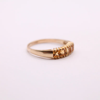 Citrine Row Ring