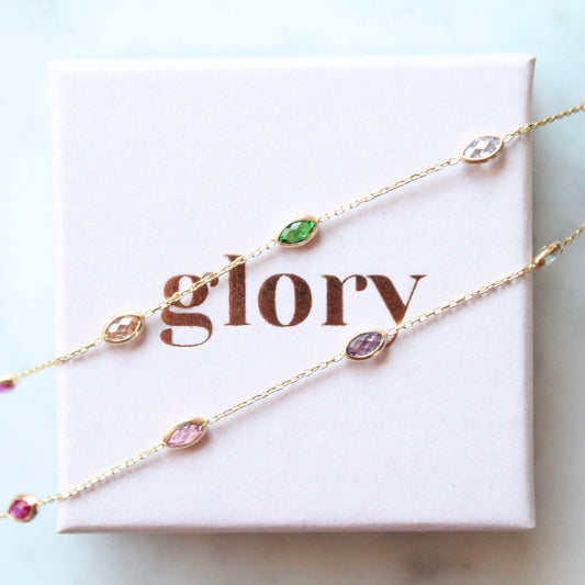 Multi Colour Gem Necklace