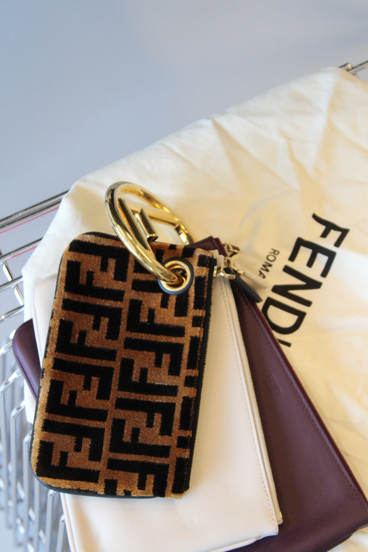 Fendi Triplette Zucca Clutch/Pouch