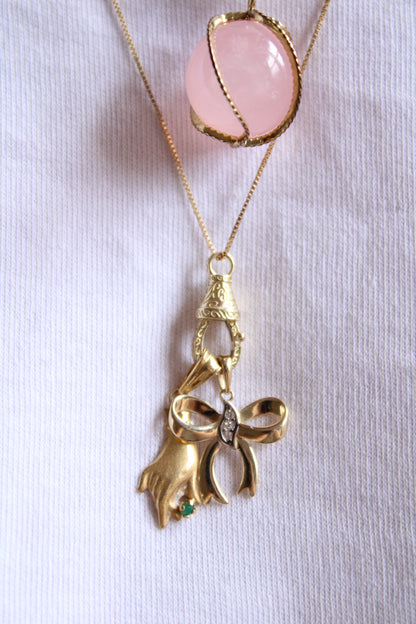 Emerald Hand Charm
