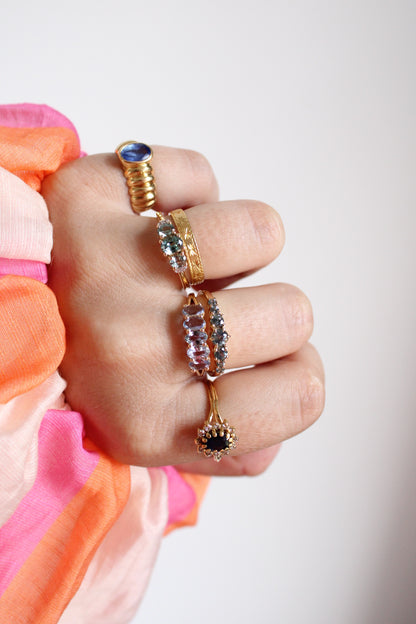 Sapphire & Diamond Lady Di Ring