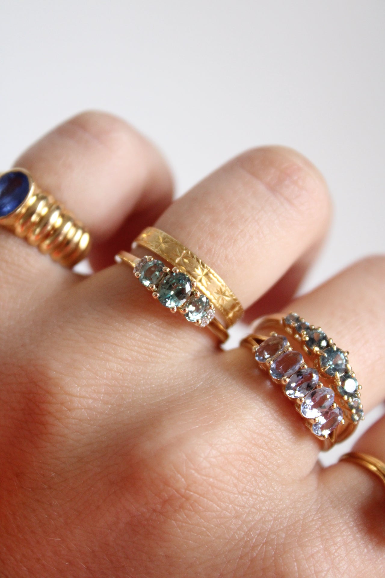 Tanzanite Row Ring