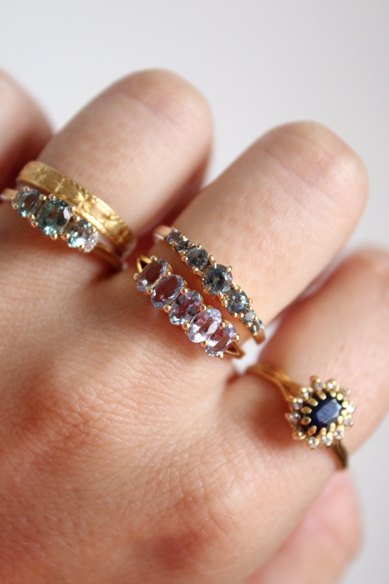 Montana Sapphire Trilogy Ring