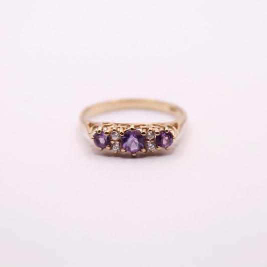 Victorian Amethyst & Diamond Ring