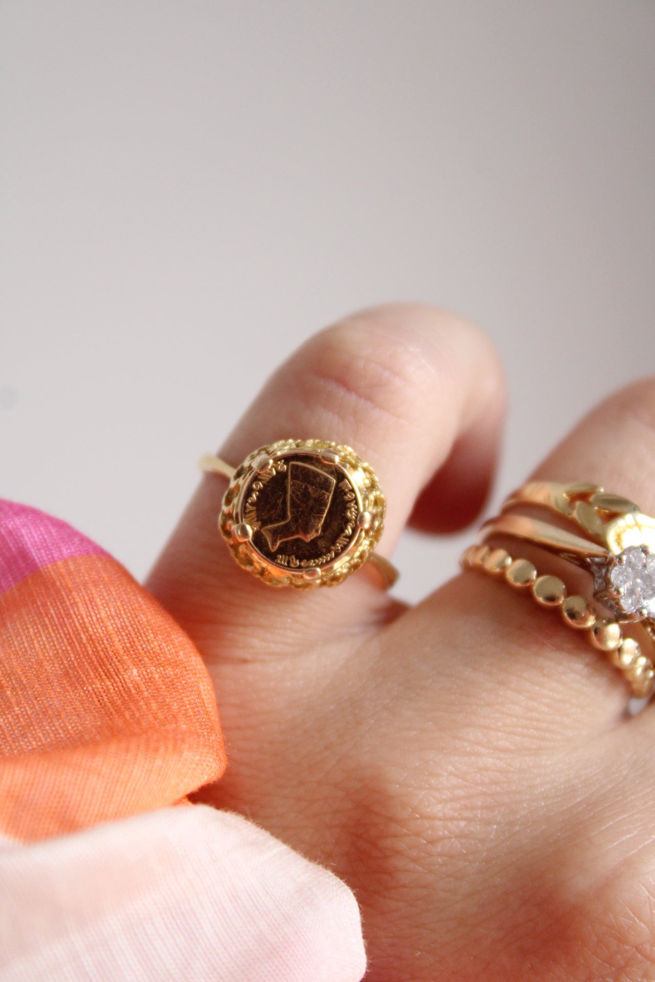 Nefertiti Coin Ring