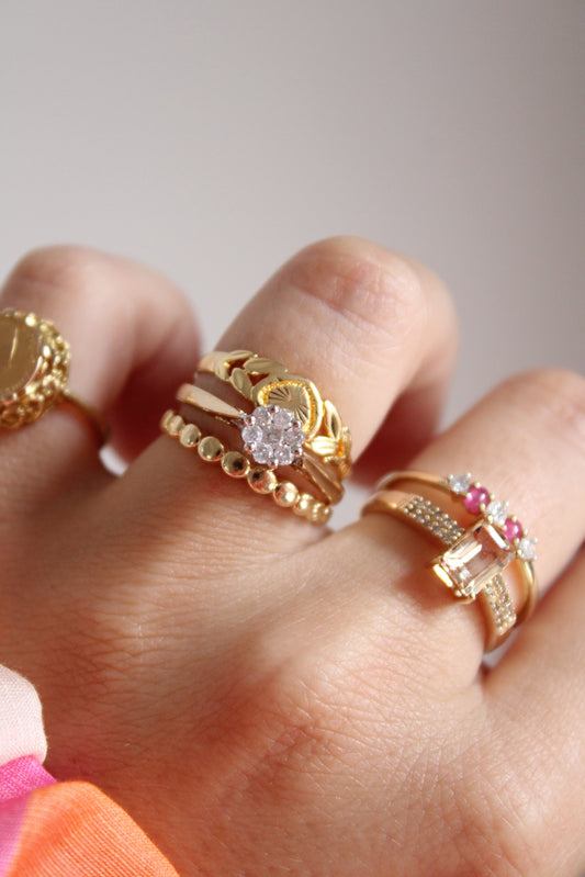 Diamond Flower Ring