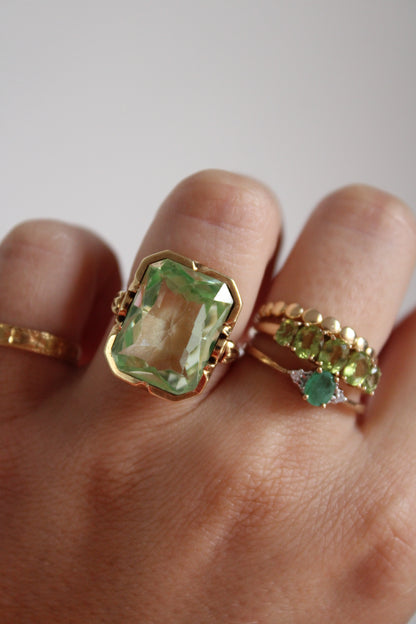 Peridot Row Ring