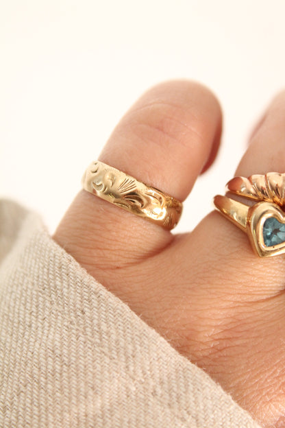 Patterned Band Ring